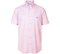 Regular Fit Popeline Kurzarmhemd mit Vichy-Karo L Herren