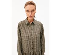 VICHY SEERSUCKER MAXI-KLEID | 100% Bio-Baumwolle - mehrfarbig (L)