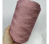 VICIYOO 500 g, 2000 mm, Pailletten-Leinengarn zum Handstricken, Seidenspitzengarn, glänzendes Häkel-Pailletten-Strickgarn, 1 mm dick