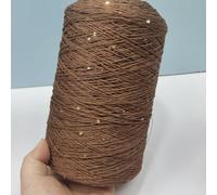 VICIYOO 500 g, 2000 mm, Pailletten-Leinengarn zum Handstricken, Seidenspitzengarn, glänzendes Häkel-Pailletten-Strickgarn, 1 mm dick