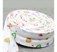 VICIYOO Schrägband aus Baumwolle mit Aufdruck, 25 mm, gefaltet, für Hausaufgaben, Haus, Stoffherstellung, DIY, handgefertigt, 10 Meter