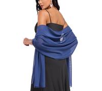 Vickorpen Schals und Wickeltücher aus weichem Chiffon, Schal für Abendveranstaltungen, Partykleider, Hochzeit, Stola, Marineblau, Einheitsgröße