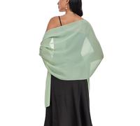 Vickorpen Schals und Wickeltücher aus weichem Chiffon, Schal für Abendveranstaltungen, Partykleider, Hochzeit, Stola, Hellgrün, Einheitsgröße
