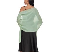 Vickorpen Schals und Wickeltücher aus weichem Chiffon, Schal für Abendveranstaltungen, Partykleider, Hochzeit, Stola, Hellgrün, Einheitsgröße