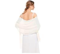 Vickorpen Schals und Wickeltücher aus weichem Chiffon, Schal für Abendveranstaltungen, Partykleider, Hochzeit, Stola, Light Champagne, Einheitsgröße