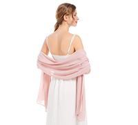 Vickorpen Schals und Wickeltücher aus weichem Chiffon, Schal für Abendveranstaltungen, Partykleider, Hochzeit, Stola, Blush, Einheitsgröße