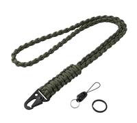 Vicloon Paracord Schlüsselanhänger, 1 Stück Umhängeband Schlüsselband, Paracord Lanyard mit Metall Ring und Adlerschnabelknopf Geflochtenes Lanyard für Schlüssel, Ausweishalter (Armeegrün)