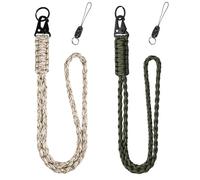 Vicloon Paracord Schlüsselanhänger,2 Stück Umhängeband Schlüsselband, Paracord Lanyard mit Metall Ring und Mini Abnehmbare Geflochtenes Lanyard für Schlüssel, Ausweishalter
