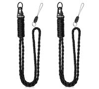 Vicloon Paracord Schlüsselanhänger, 2 Stück Umhängeband Schlüsselband, Paracord Lanyard mit Metall Ring und Mini Abnehmbare Geflochtenes Lanyard für Schlüssel, Ausweishalter