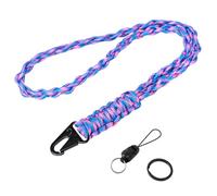 Vicloon Paracord Schlüsselanhänger, Umhängeband Schlüsselband, Paracord Lanyard mit Metall Ring und Adlerschnabelknopf Geflochtenes Lanyard für Schlüssel, Ausweishalter