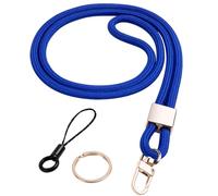 Vicloon Schlüsselband Lang, Nylon Lanyards mit karabiner, Schlüsselbänder Umhängebänder mit Drehbarem Metallclip Abnehmbare Neck Lanyard Langes Handgelenk Paracord(Blau)