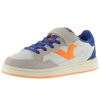 victoria 1985 Basket Unisex Smash Lederoptik & Neon- & Fantasie Einsätzen & Klettverschluss 8810103 für Kinder Azul 29