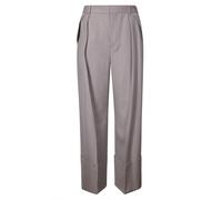 Victoria Beckham - Classic High-Waisted Wool Trousers With Pleats - Größe 8 - grau