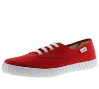 victoria Damen Niedrig 106613-WOMEN 1915 Canvas Plimsoll LACE-UP Rojo 36