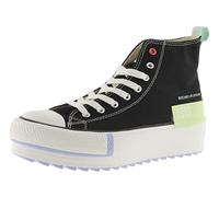 victoria High-Top Tribu Canvas & Retro-Logo & Doppelt gezahnte Sohle 1061128 für Damen Negro 39