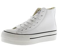victoria High-Top Tribu Leder-Effekt & Doppelter Plattform 1061107 für Damen Blanco 40