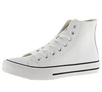victoria High-Top Tribu Leder-Effekt & Weiße Schnürsenkel 1065175 für Damen Blanco 39
