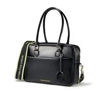 VICTORIA HYDE Damen Business Satchel Handtaschen, Leder-Tragetasche, Wochenend-Reisetasche, Schwarz