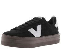 victoria Low-Top Barcelona Ciclista Spaltleder & Plattform & Kontrast-Teile 1092171 für Damen Negro 38