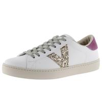 victoria Low-Top Berlin Leder-Effekt & Glitter-Logo & Spaltleder-Ferse 1126194 für Damen Fucsia 36