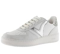 victoria Low-Top Madrid Leder-Effekt & Metallic & Crackle-Effekt Teile 1258233 für Damen Plata 37