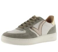victoria Low-Top Madrid Leder-Effekt & Metallic & Spaltleder Teile Im Kontrast 1258222 für Damen KAKI 38