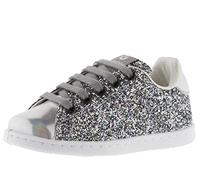 victoria Low-Top Tennis Glitter & Metallic-Details & Passende Schnürsenkel 112558 für Damen Plata 37