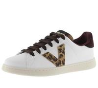 victoria Low-Top Tennis Leder-Effekt & Animal Print-Logo & Kontrast-Teile 1125316 für Damen Burdeos 40