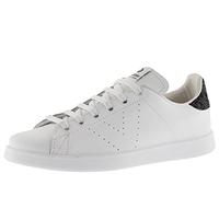 victoria Low-Top Tennis Leder & Glitter-Ferse & Perforiertes Logo 1125104 für Damen Negro 38