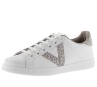 victoria Low-Top Tennis Leder & Glitter Logo & Ferse 1125188 für Damen Nude 37