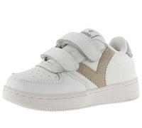 victoria Low-TOP Tiempo Lederoptik Logo IM Kontrast UND RIEMENVERSCHLUSS Taupe 35