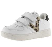 victoria Low-TOP Tiempo Lederoptik MIT EINZELHEITEN IN Glitzer UND Animal Print UND RIEMENVERSCHLUSS Leopardo 38