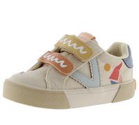 victoria Low-TOP TRIBU Canvas MEHRFARBIGEM Muster & Klettverschluss BEIGE 34