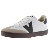 victoria Low-Top Unisex Berlin Ciclista Leder-Effekt & Kontrast-Teile & Spaltleder-Zehe 1126186 für Erwachsene Blanco 40