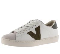 victoria Low-Top Unisex Berlin Leder & Kontrast-Teile & Spaltleder-Zehe 1126142 für Erwachsene KAKI 39