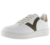 victoria Low-Top Unisex Madrid Leder-Effekt & Kontrast-Farbigeteile 1258201 für Erwachsene KAKI 37