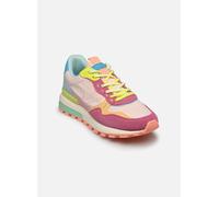 Calzados Victoria Sneaker Luna Low-Top Nylon & Spaltlederteile, Gezahnte Sohle Rosa Gr. 40 Damen