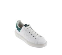 Victoria Madrid Sneaker, niedrig, Unisex, Lederoptik, Weiß, Monochrom, perforierte Spitze, 1258245, kaki, 39 EU