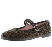 victoria Mary Janes Gong Fu Samt Animal Print & Passende Paspel & Schnalle 1080117 für Damen Leopardo 41