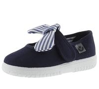 victoria Mary-Janes Unisex Ojalá Canvas & Klettverschluss & Schleife mit Streifen 105110 für Kinder Marino 23