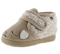 victoria Pantoffeln Unisex Ojalá Fell Tierchen & Klettverschluss & Passende Sohle 105119 für Kinder BEIGE 28