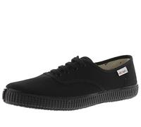 victoria Plimsoll Unisex 1915 Canvas Schwarz Monochrom & Passende Schnürsenkel 106610 für Erwachsene Negro 44