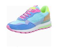 victoria Low-Top Luna Nylon & Mehrfarbige Spaltlederteile & Gezahnte Sohle 1156110 für Damen Azul 41