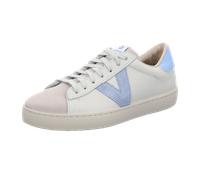 victoria Low-Top Unisex Berlin Leder & Kontrast-Teile & Spaltleder-Zehe 1126142 für Erwachsene Celeste 39