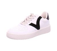 Victoria für Damen. 1258201 Turnschuhe Madrid weiß, V schwarz (38), Wohnung, Schnürsenkel, Lässig