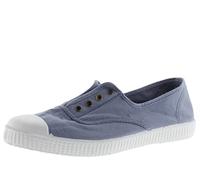 Calzados Victoria Damen Plimsoll 1915 - vegan, gefärbtes Canvas, Gummiband Azul (Blau) 36