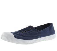 Victoria Sneaker 6623 Gefärbtes Canvas Zentraler Gummizug Verstärkte Spitze Blau Größe 38