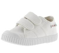 Victoria Sneaker 1915 – Canvas, Doppel-Klettverschluss, verstärkte Spitze – Weiß Gr. 30