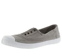Victoria Schlupfschuhe 1915, Gefärbte Canvas, Zentraler Gummizug, Verstärkte Spitze, Grau 38