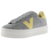 victoria Sneaker Barcelona Ciclista Veloursleder & Plateau & Kontrast-Einsätzen 1092175 für Damen Azul 41